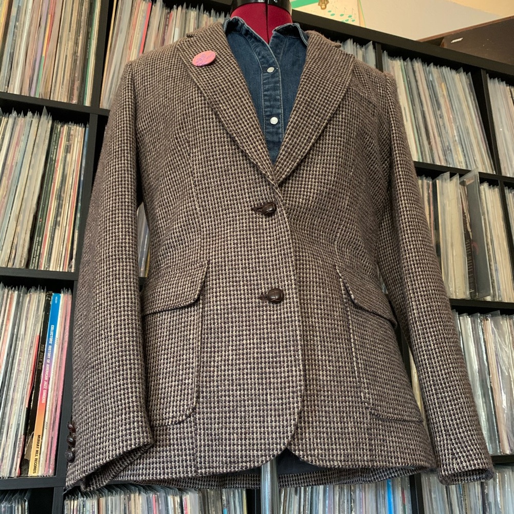 wool blazer jacket 80s 90s vintage preppy fall - Picture 8 of 12